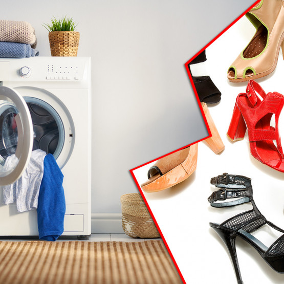 Pranie butów w pralce - ilustracja do artykułu